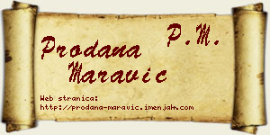 Prodana Maravić vizit kartica